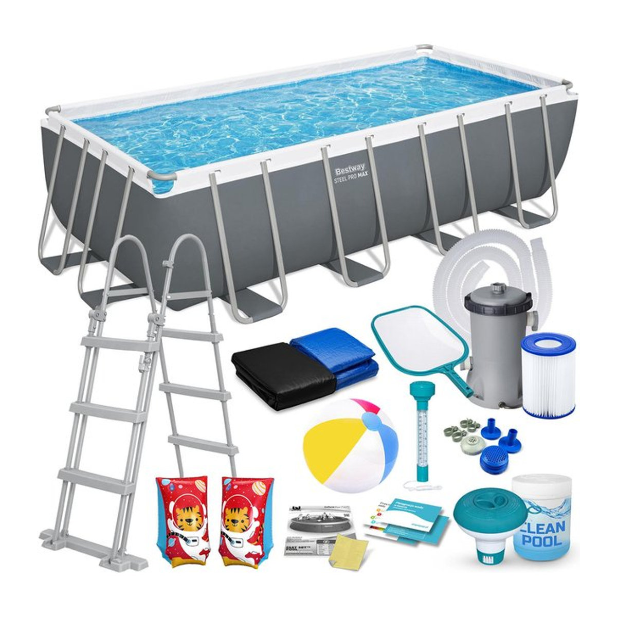 Bestway Rahmen Gartenpool 17-in-1 Modell 56670, H x B x T: 122 x 488 x 244 cm - Bild 1