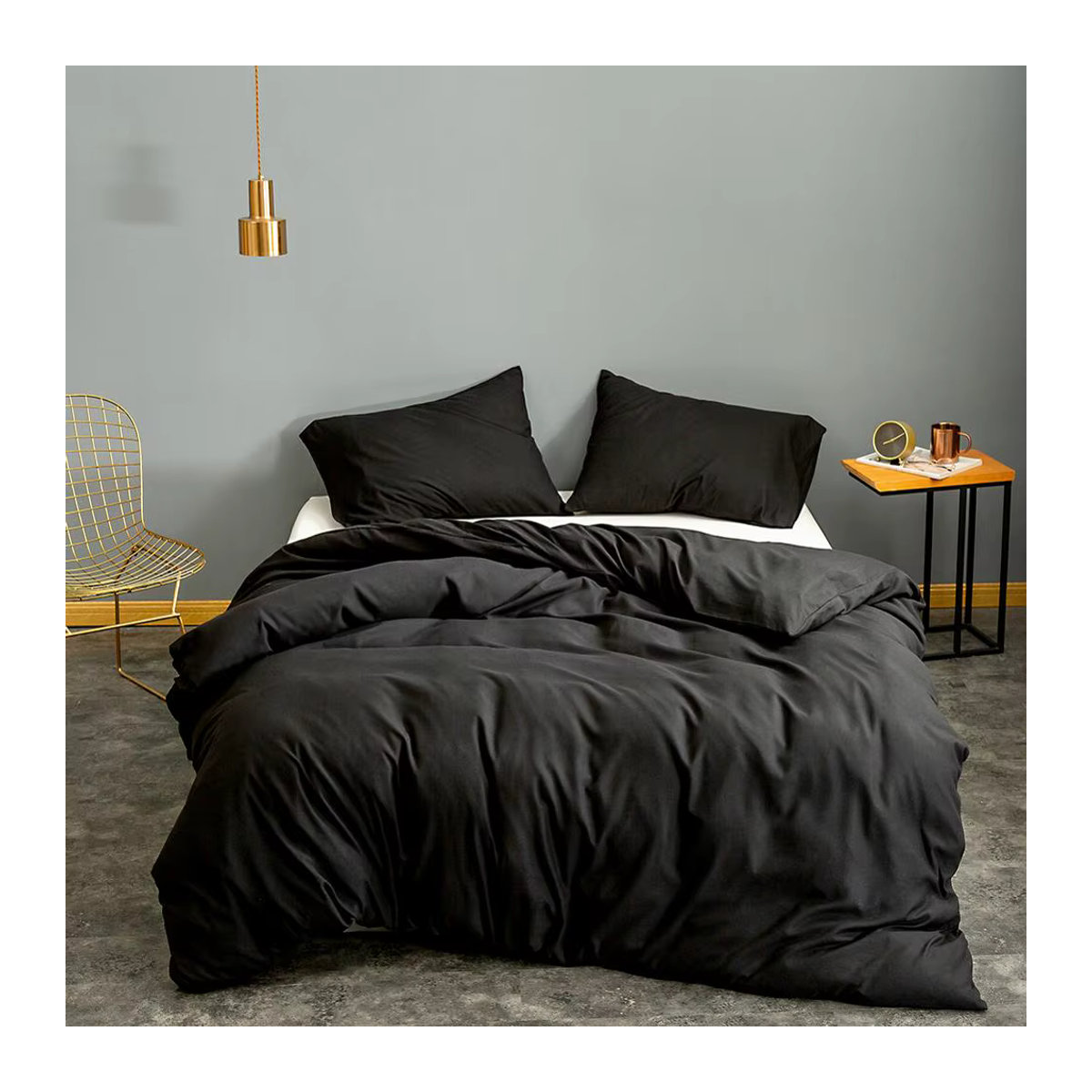 Bettbezug Bonenjoy aus Mikrofaser in Schwarz für Queen-Size-Betten - Bild 2