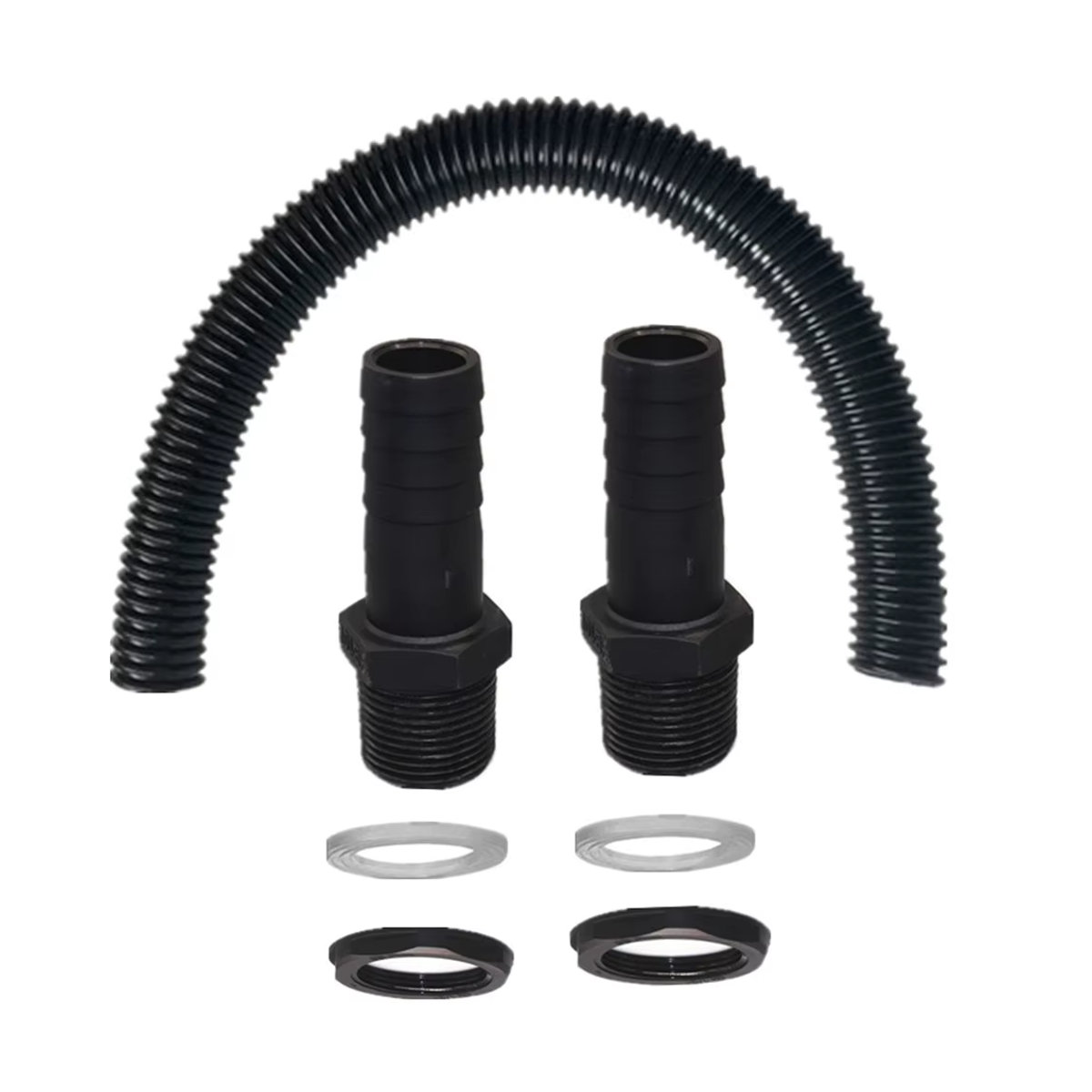 Betterchoiceone Store Kunststoff Regenwasser-Regenfass-Anschlussset mit 25mm Schlauchanschluss in Schwarz - Bild 4