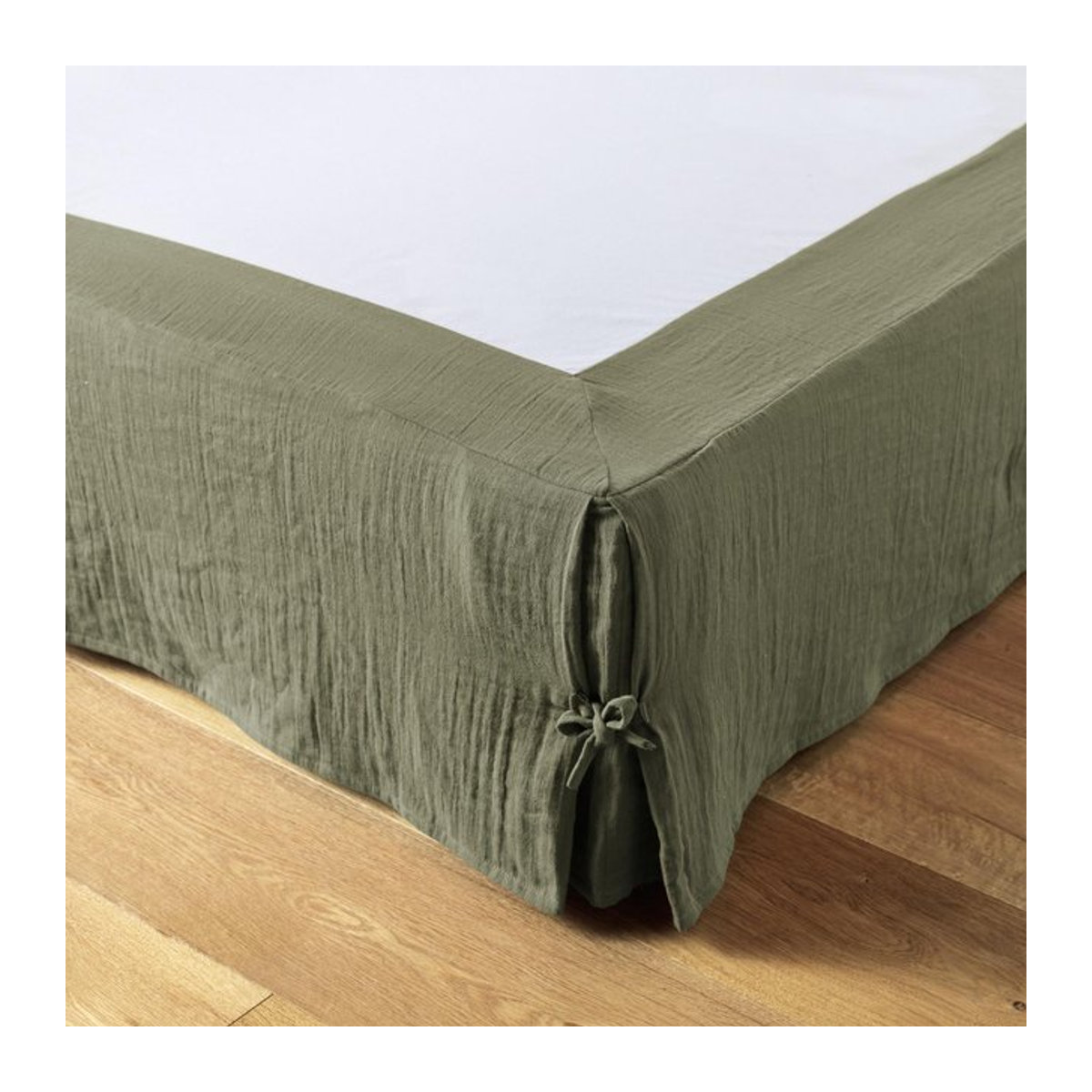 Bettgestellbezug Housse De Rêve aus Baumwollgaze in Grün, B/T/H: 140 x 190 cm - Bild 1