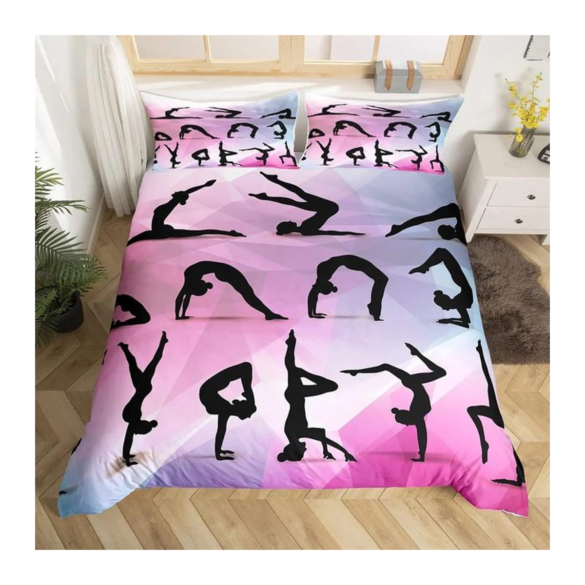 Bettwäsche Set 3-teilig Monika Chen mit Aquarell Schmetterling und Sternenhimmel Design, Bettbezug und Kopfkissenbezüge, B/H: 135 x 200 cm - Bild 1