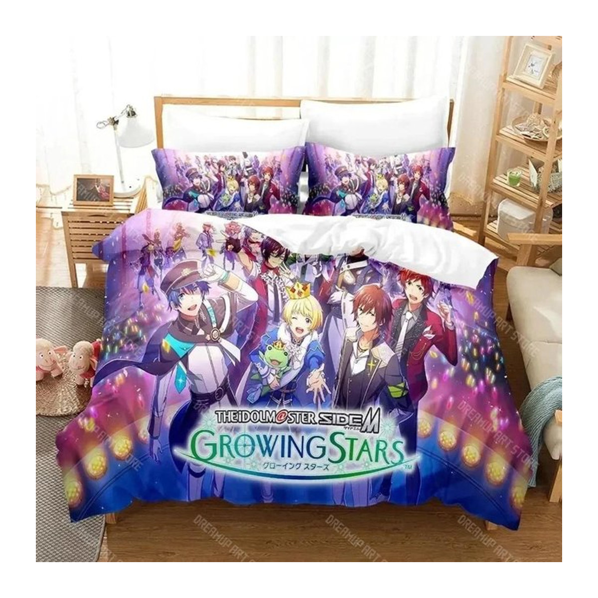 Bettwäsche-Set 3D Anime Idolmaster SideM mit Bettbezug und Kissenbezug, JMG Household Supplies, B/B: 90 x 200 cm - Bild 1
