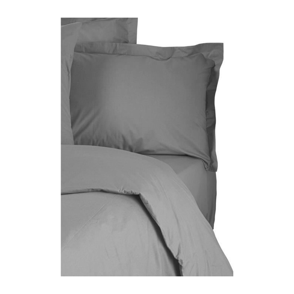 Bettwäsche-Set aus 100% verstärkter Baumwolle in Grau mit 1 Bettbezug (Breite: 220 cm, Höhe: 240 cm) und 2 Kissenbezügen (Breite: 60 cm, Höhe: 60 cm) - Bild 2
