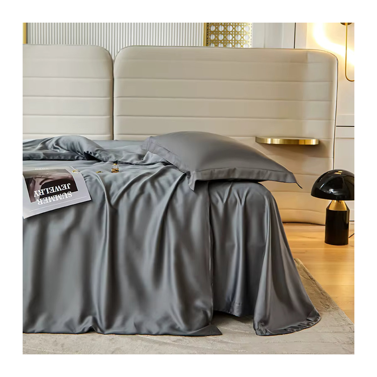 Bettwäsche Set aus Lyocell von Fat Fairy HOME TEXTILE in Grau - Bild 4