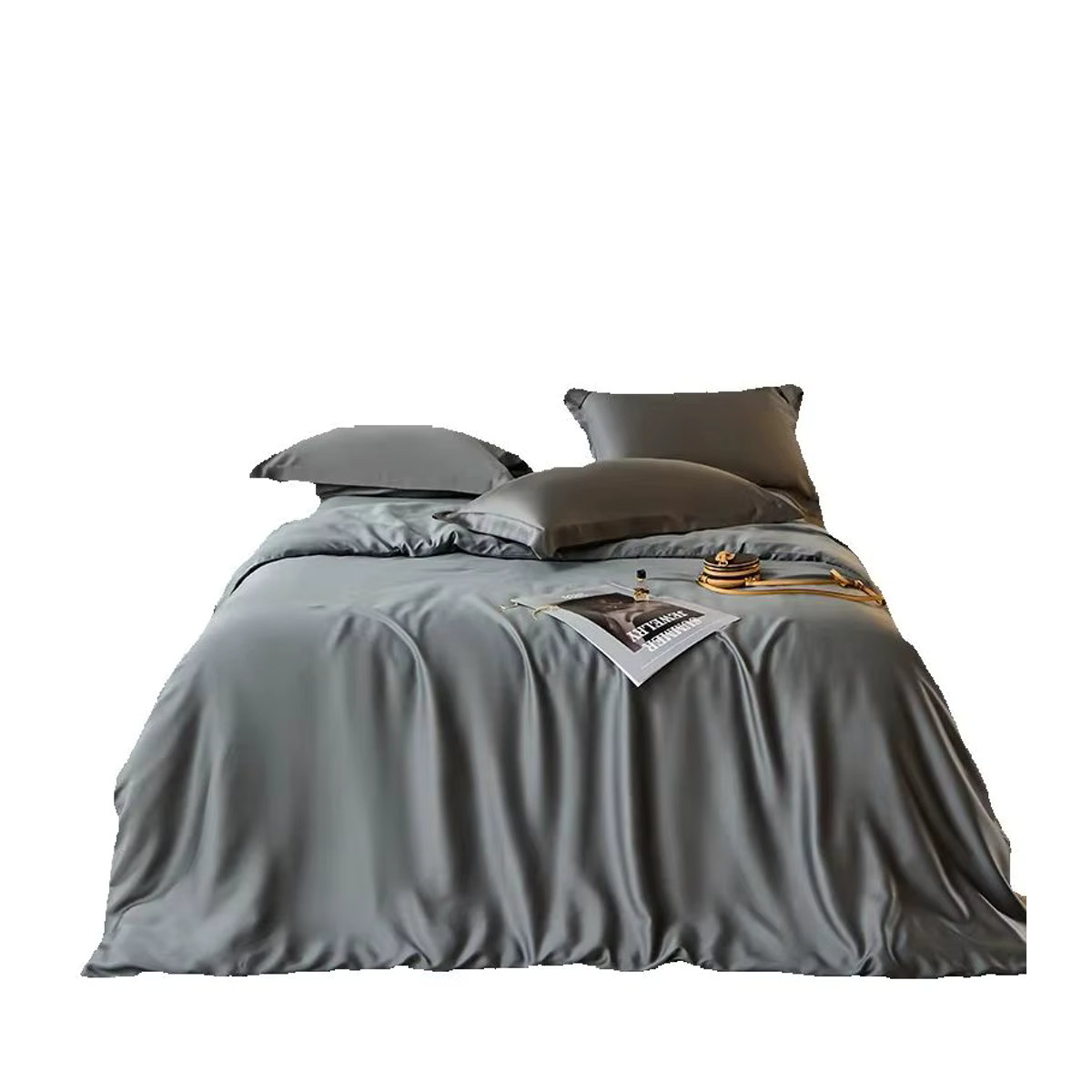 Bettwäsche Set aus Lyocell von Fat Fairy HOME TEXTILE in Grau - Bild 7