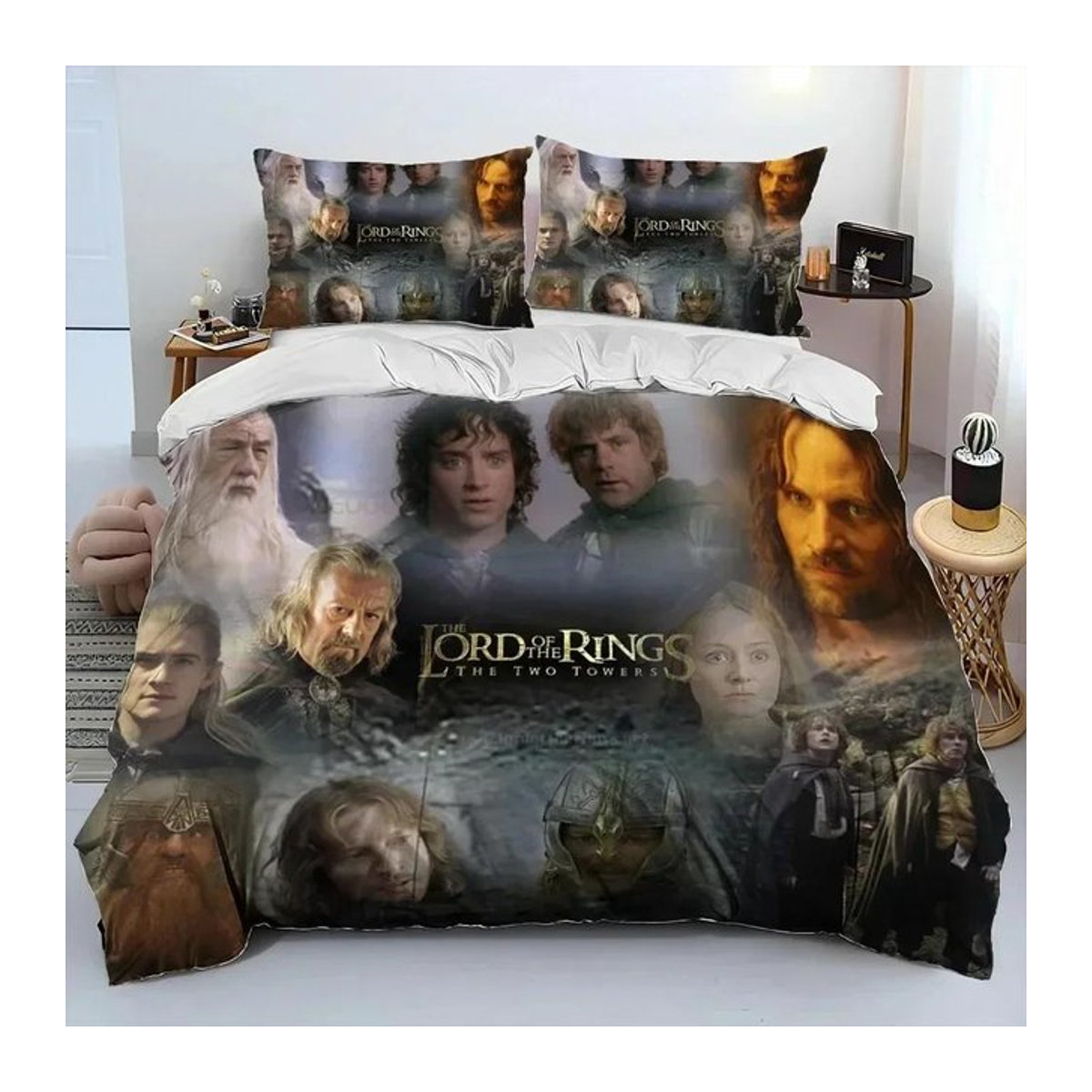 Bettwäsche-Set mit Herr der Ringe und Hobbit Motiv für das Kinderzimmer, 3-teilig, B/B: 180 x 220 cm - Bild 1