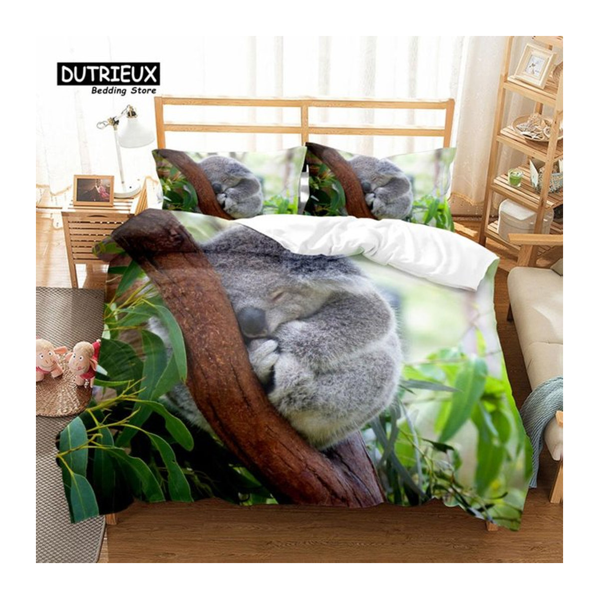 Bettwäsche-Set mit Koalabär von Your Warm Home, weich und atmungsaktiv, B/B: 135 x 200 cm - Bild 1