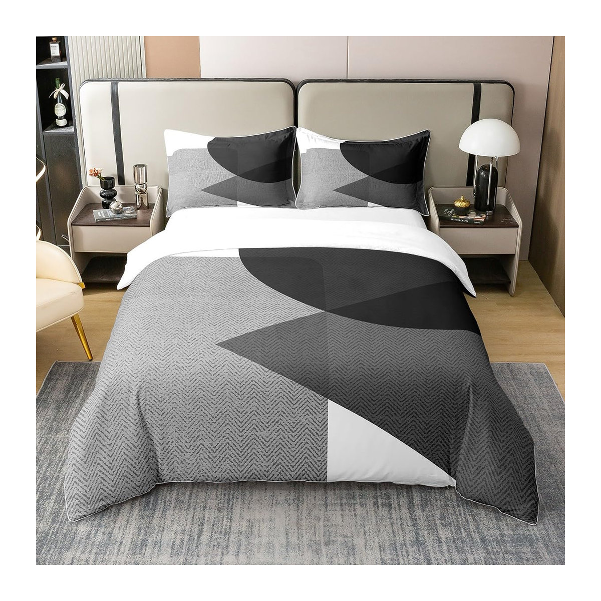Bettwäsche Set Monika Chen mit geometrischem Streifenmuster für Jungen, 3-teilig, Multicolor, B/H: 135 x 200 cm - Bild 1