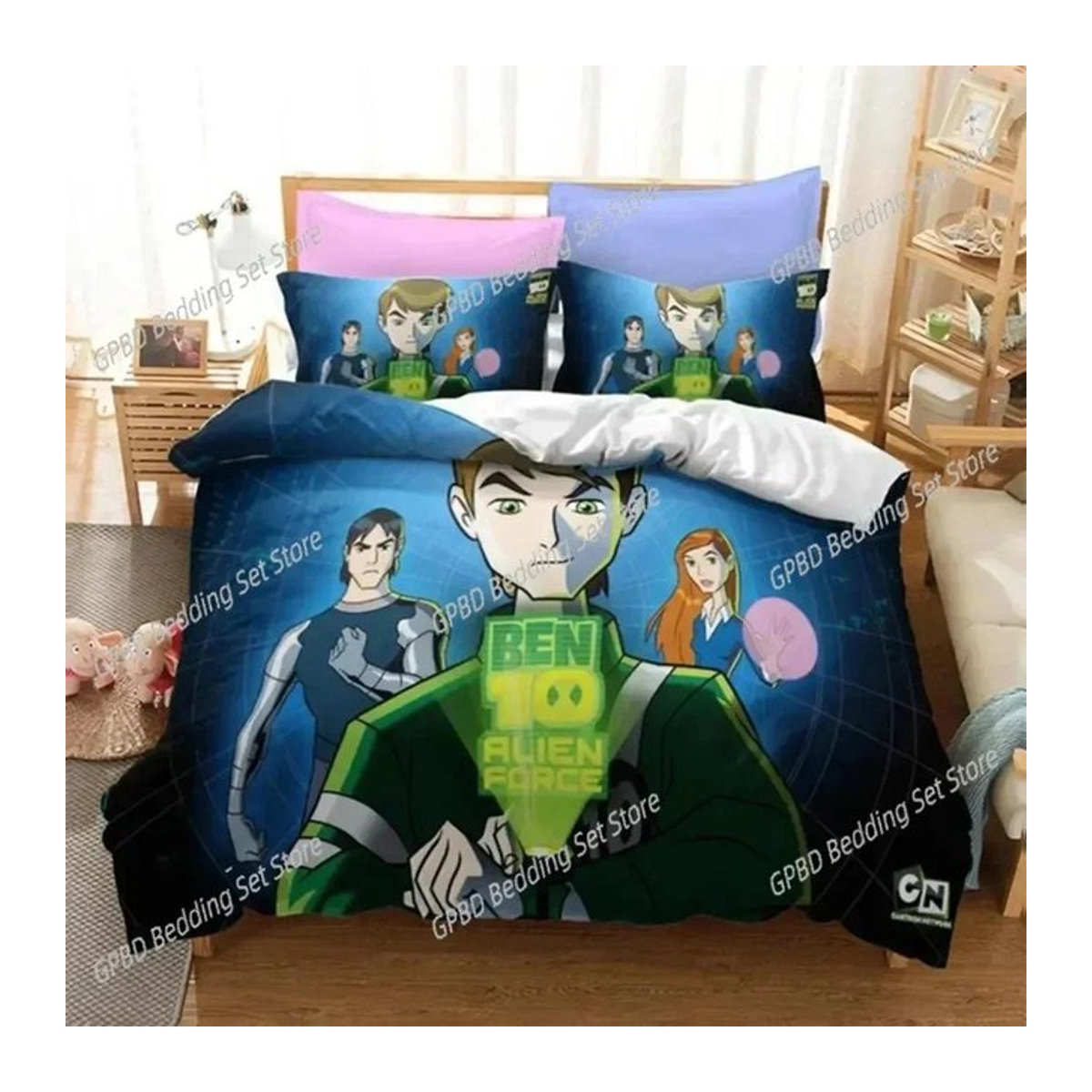 Bettwäscheset Ben Alien Force 10 Teenager-Hacker mit Decke und Kissenbezug, 3-teilig, B/H: 135 x 200 cm - Bild 1
