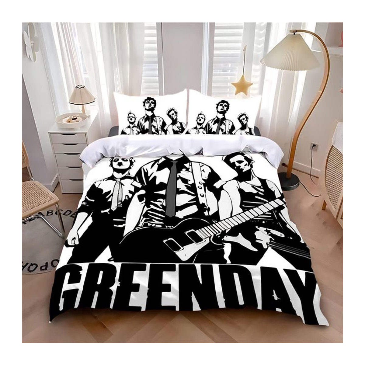 Bettwäscheset Green Day Rockband mit Bettbezug und Kissenbezug, B/H: 135 x 200 cm - Bild 1
