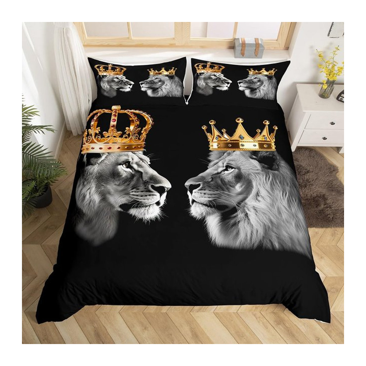Bettwäscheset Liebhaber Design für Erwachsene von Creative Homewares, 3-teilig, B: 245 cm x H: 210 cm - Bild 1
