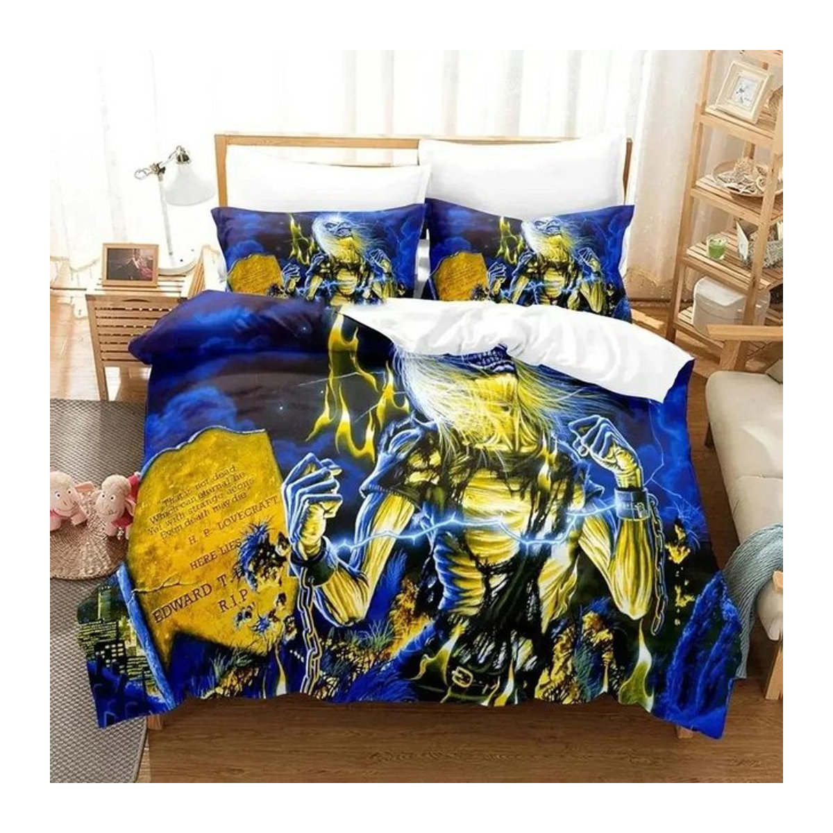 Bettwäscheset Lodestar Iron Heavy Metal Maidens in Multicolor mit Reißverschluss, B/H: 140 x 210 cm - Bild 1