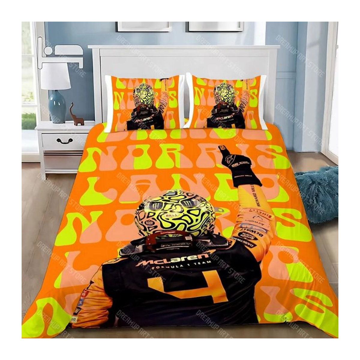 Bettwäscheset Lodestar Lando Norris F1 mit Bettbezug und Kissenbezug, Multicolor, B/H: 245 x 210 cm - Bild 1