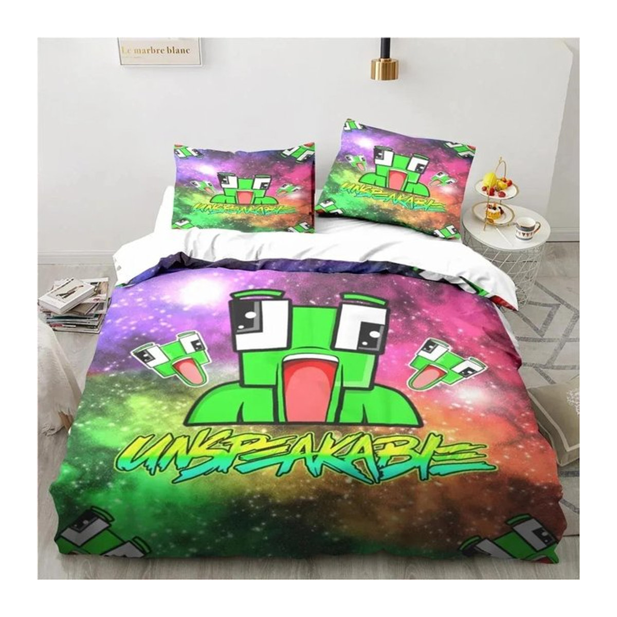 Bettwäscheset Lodestar mit Cartoon-Design in Multicolor, bestehend aus Bettbezug und Kissenbezug, B/B: 240 x 220 cm - Bild 1