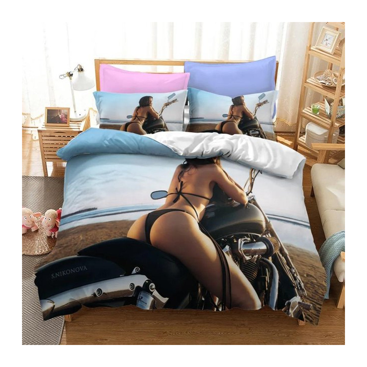 Bettwäscheset mit Model-Motiv für Single-Betten, B/H: 135 x 200 cm - Bild 1