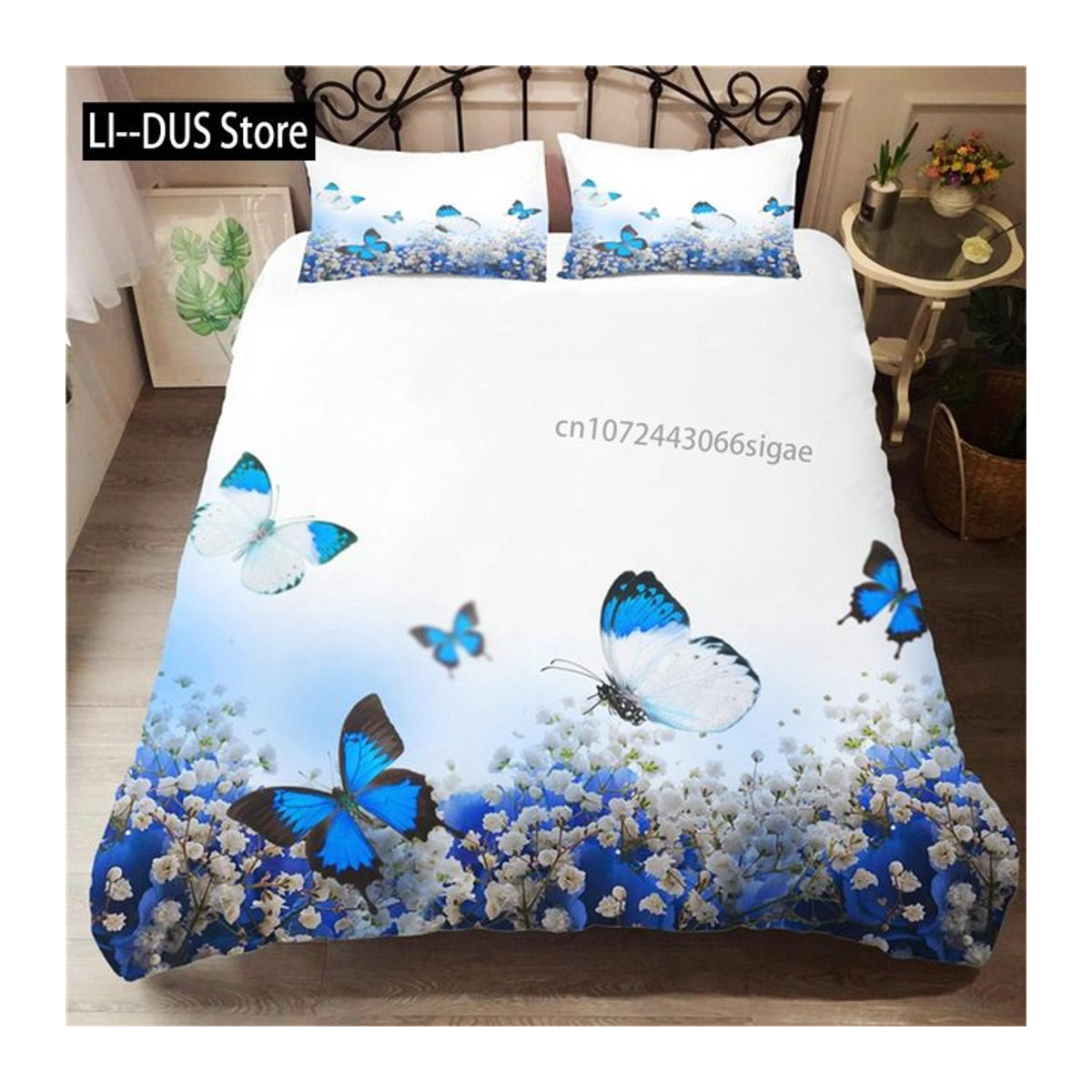 Bettwäscheset mit Schmetterlingsmuster von Monika Chen, buntes Mikrofaser-Bettbezug-Set für Kinder, Einzelgröße, B/H: 135 x 200 cm - Bild 1
