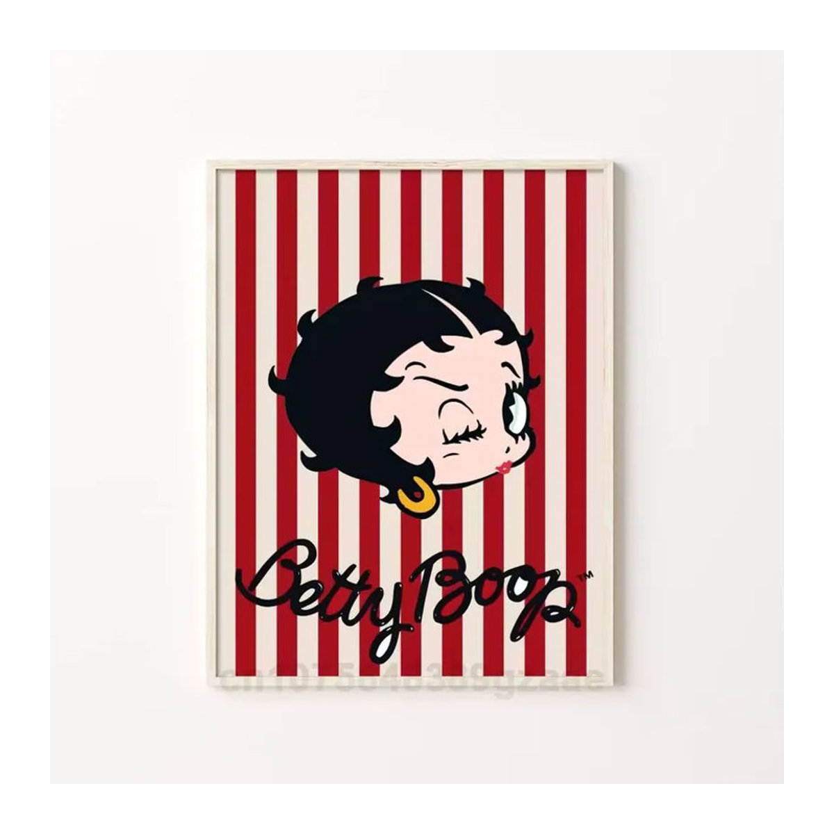 Betty Boop Kunstdruck von Kayou im Vintage-Stil als rotes Porträt-Poster aus Papier für deine Wanddekoration - Bild 7