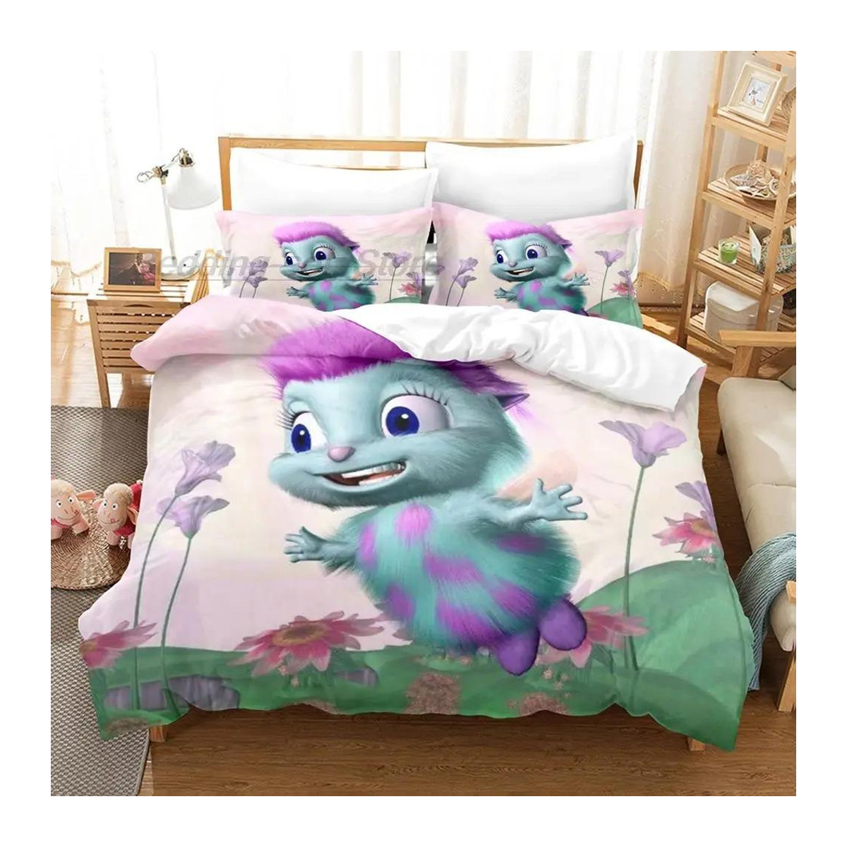 Bibble Meme Bettwäsche Kollektion 3D Anime Bettbezug mit Bettlinie für Kinder und Erwachsene, Größe: 70 x 133 cm - Bild 1