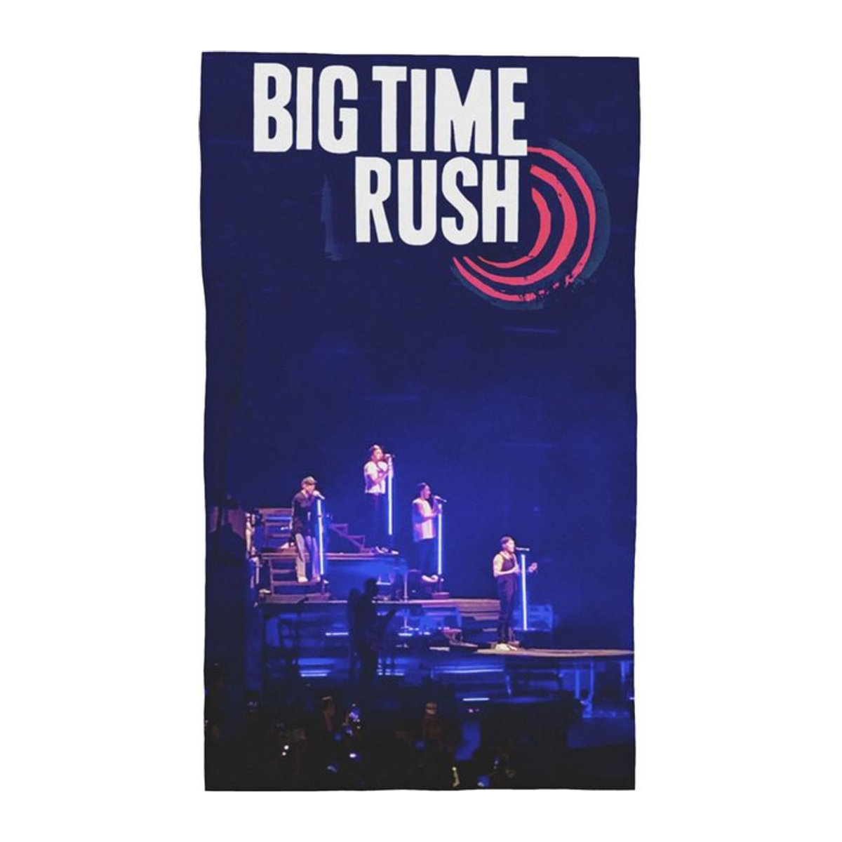 Big Time Rush Band Logo Handtuch aus Baumwolle, schnelltrocknend und saugfähig, B: 30 cm, H: 60 cm - Bild 1