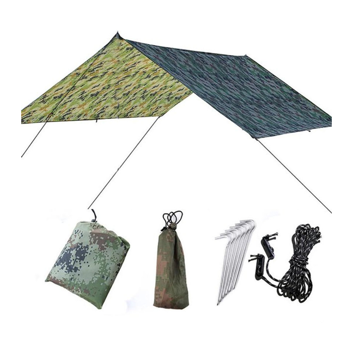 Binchi Garden Outdoor Campingluifel wasserdicht, quadratische Strandpergola, B/T/H: 300 x 300 x 300 cm - Bild 1
