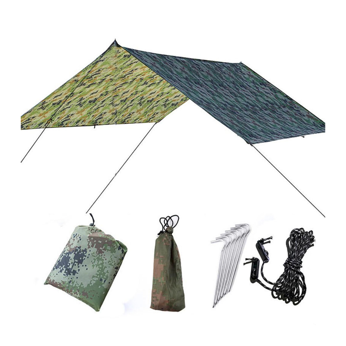 Binchi Garden Outdoor Campingluifel wasserdicht, quadratische Strandpergola, B/T/H: 300 x 300 x 300 cm - Bild 2