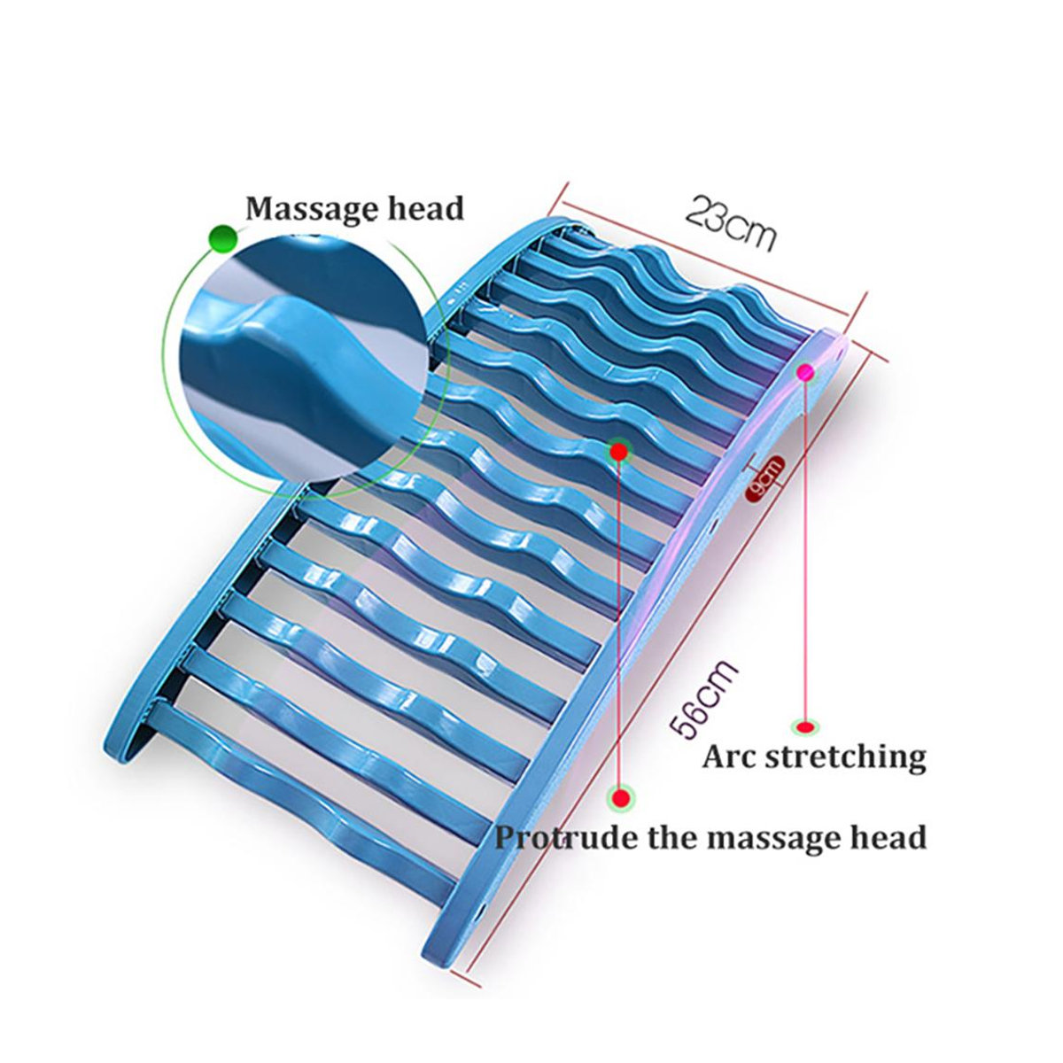Binchi Health Electronics Rückenmassage Magischer Dehner Fitnessgerät zur Lendenwirbeldehnung und Wirbelsäulenkorrektur in Blau - Bild 2