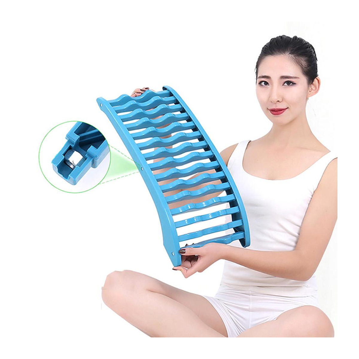 Binchi Health Electronics Rückenmassage Magischer Dehner Fitnessgerät zur Lendenwirbeldehnung und Wirbelsäulenkorrektur in Blau - Bild 6
