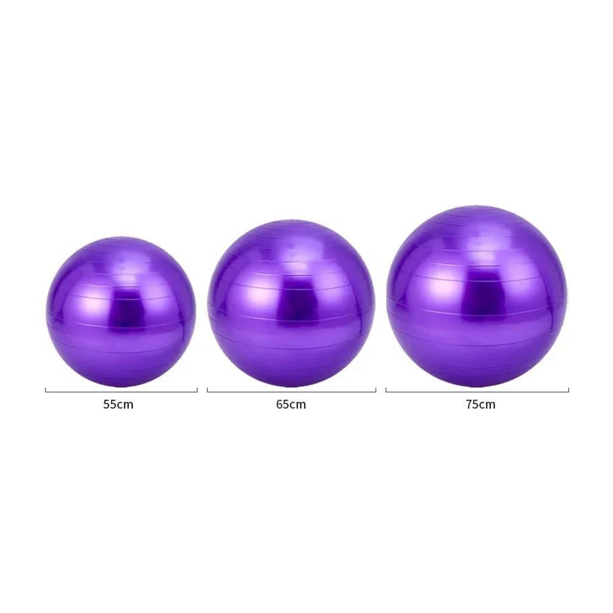 Binchi Keji Travel Yoga-Ball aus verdicktem PVC für Fitness, Pilates und Balance, aufblasbar, Durchmesser: 45 bis 85 cm, erhältlich in Lila, Rosa, Grau, Blau und Rot - Bild 5