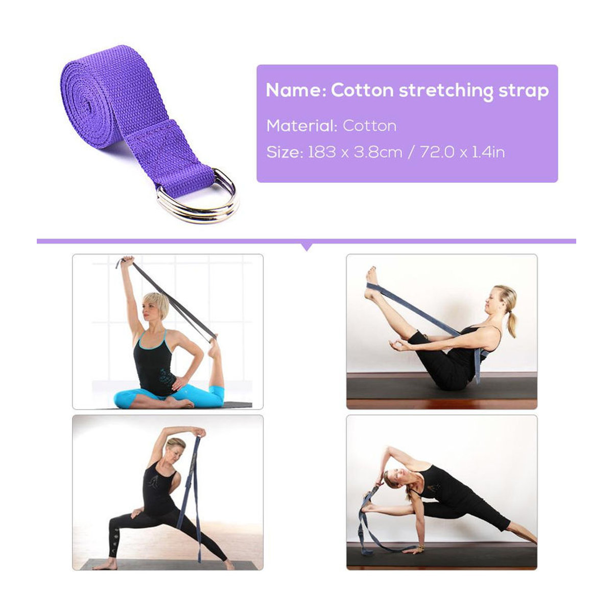 Binchi Keji Travel Yoga Block Set aus EVA Schaumstoff mit Yoga Gurt in Blau und Bunt für dein Fitness Training zu Hause - Bild 3