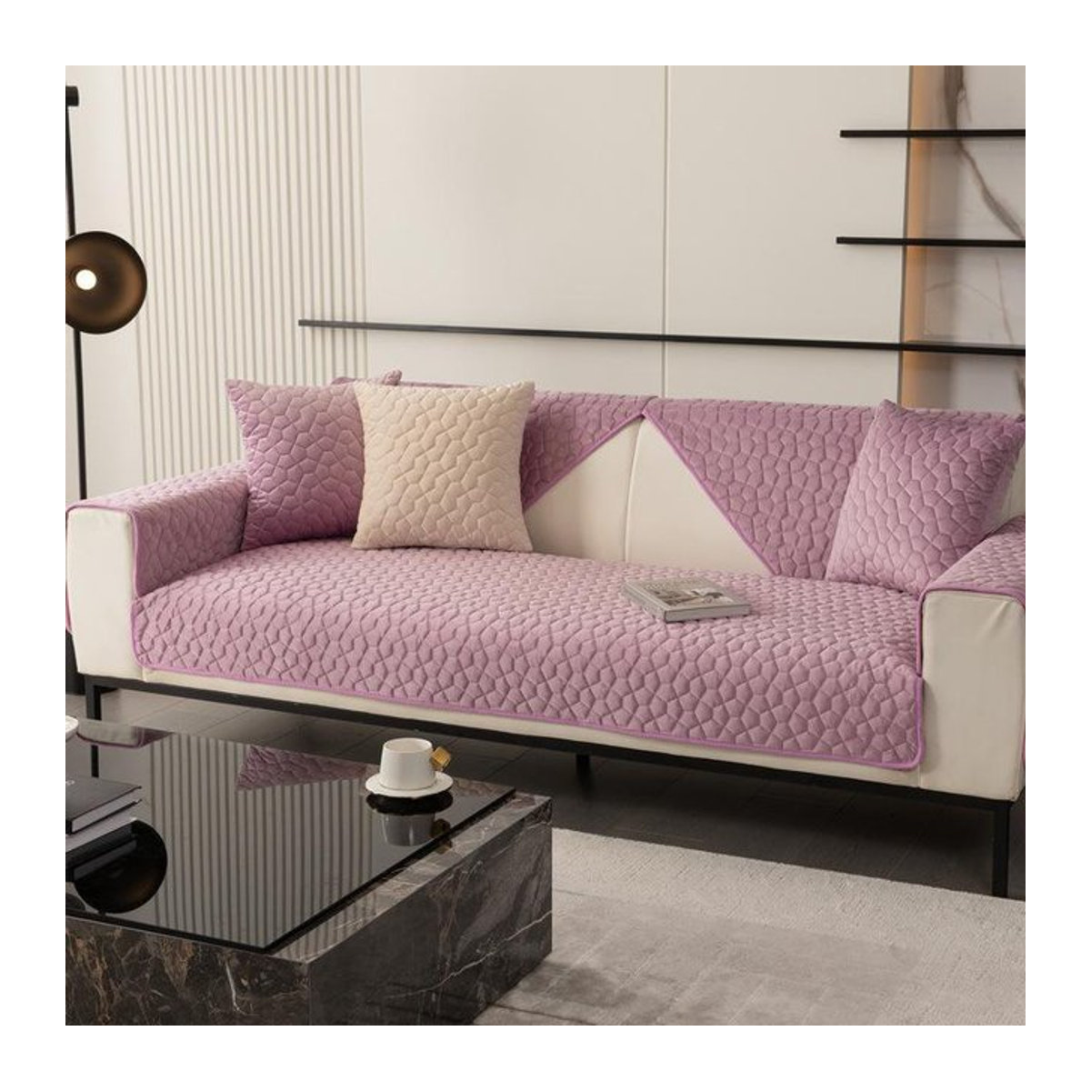 Binchi Outdoor Equipment Plüsch Sofa Kissen aus Flanell, verdickte Sofa Abdeckung zum Schutz und zur Dekoration, 70 x 70 cm - Bild 1