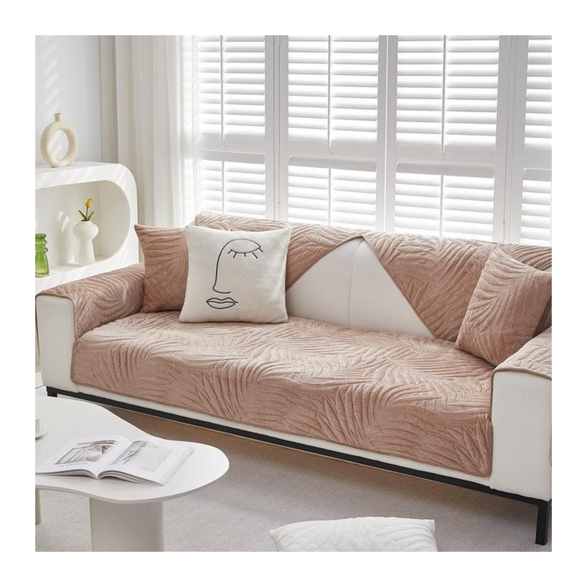 Binchi Outdoor Equipment Sofa Kissen aus Plüsch und Samt, rutschfest und verdickt, B/B: 70 x 70 cm - Bild 1