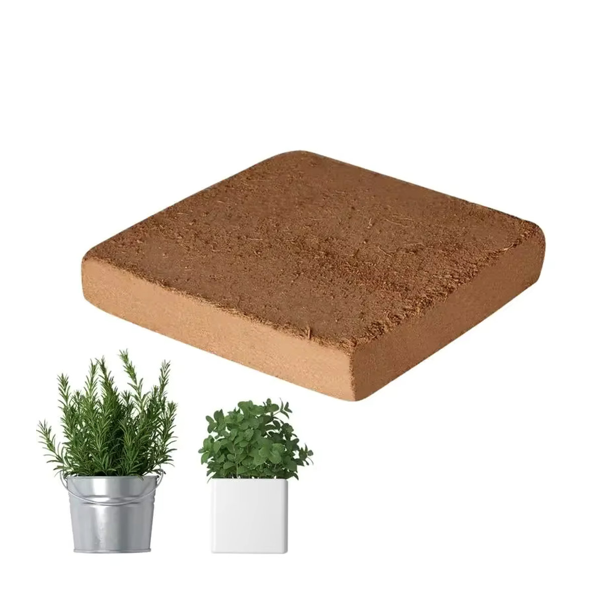 Bio Kokosnuss Ziegel aus komprimierten Kokosfasern für den Garten - Bild 4