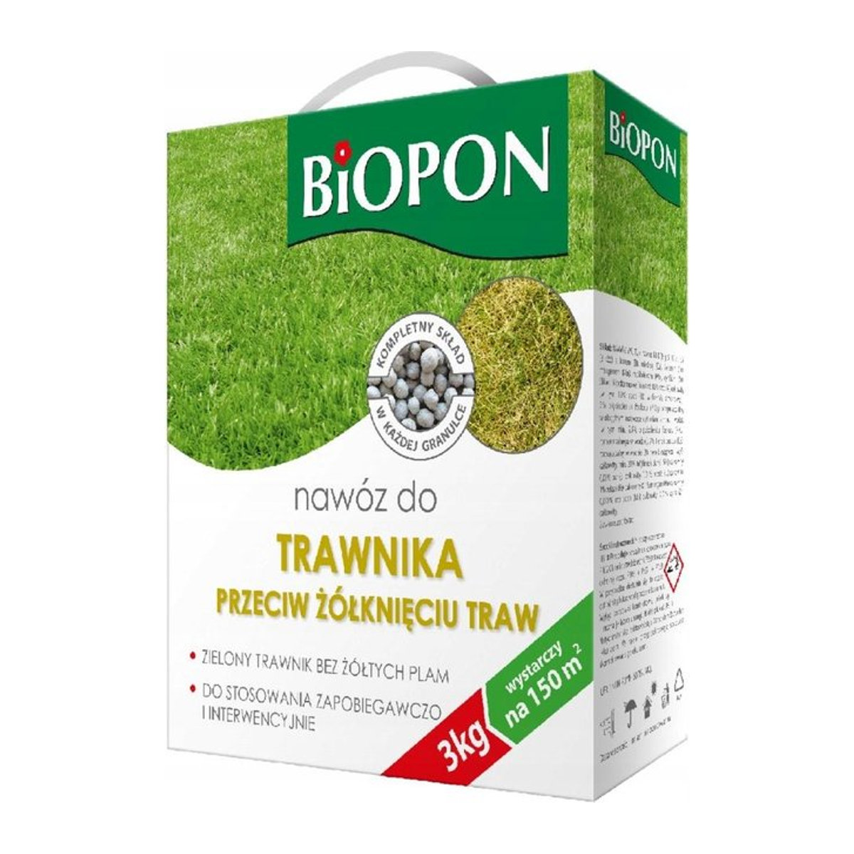 Biopon Anti-Gelb-Rasen Dünger, 3 kg - Bild 1