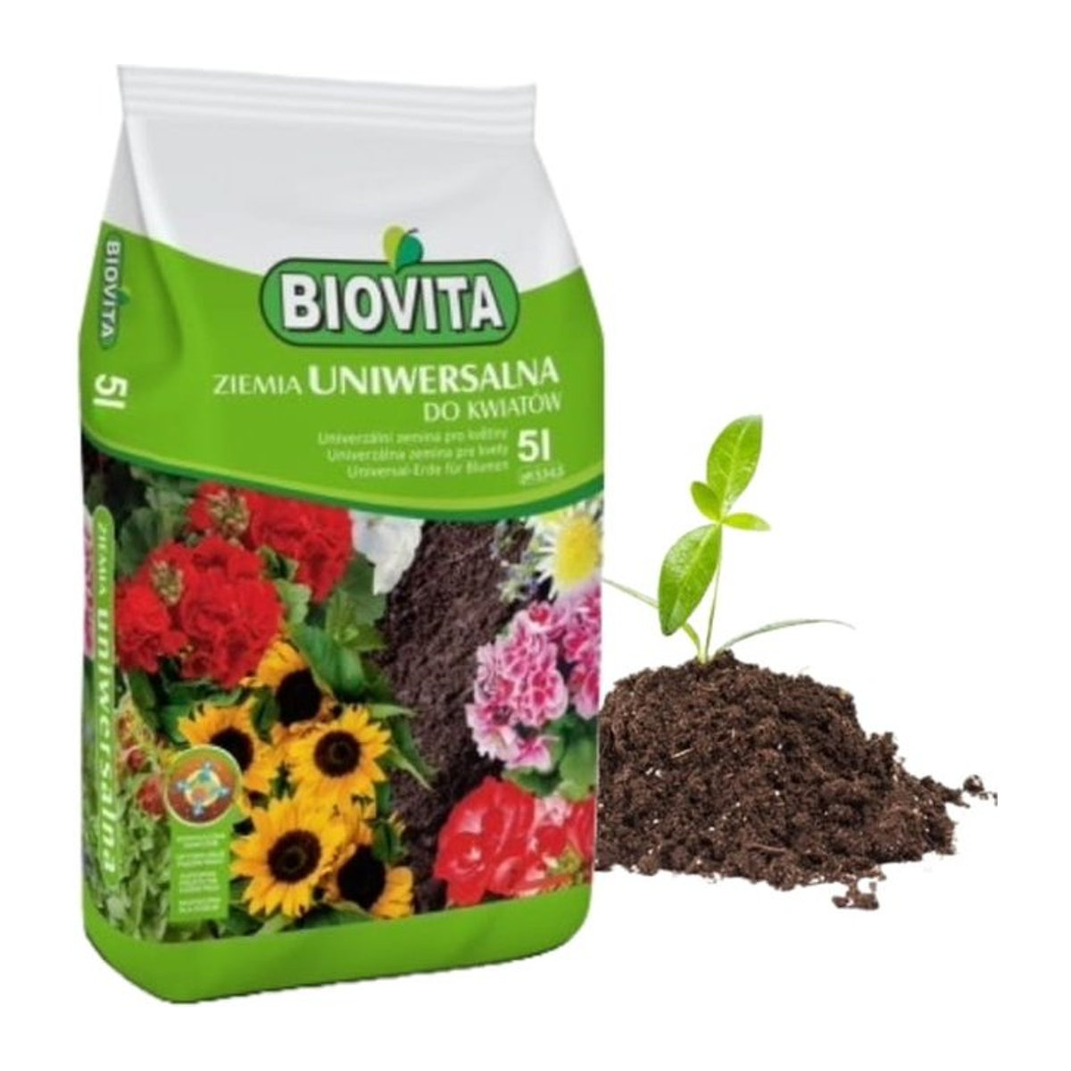 BIOVITA Universale Gartenerde 5565 pH für Blumen, 5l - Bild 1