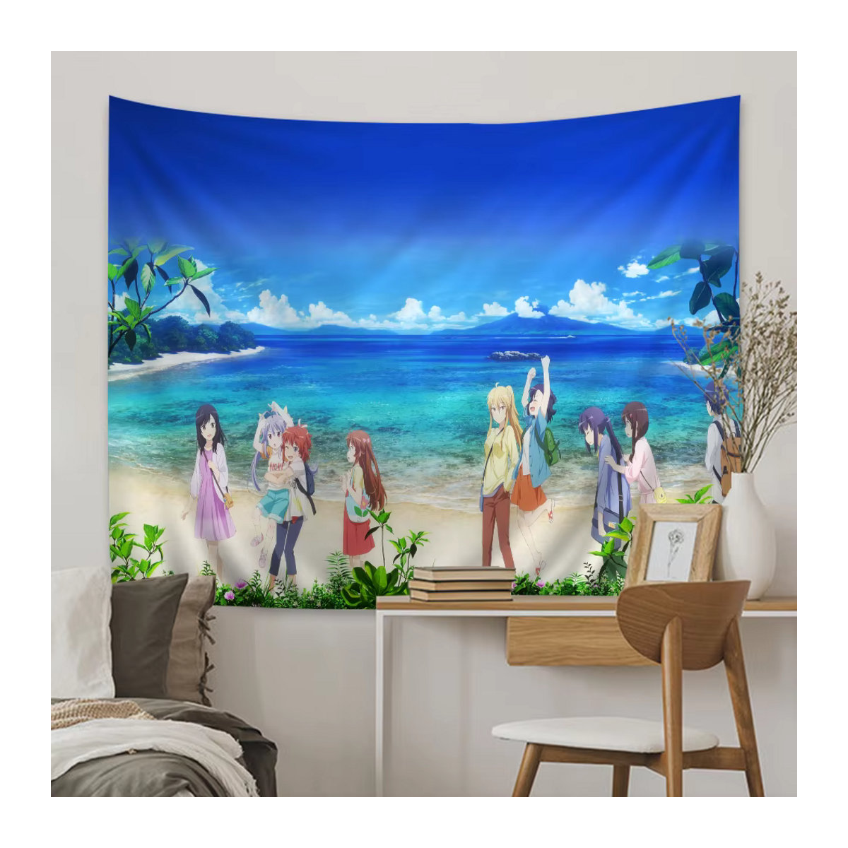Biyori Party Vinyl Wandtuch als Hintergrund Kulisse für Baby Shower und Kindergeburtstag, mehrfarbig, B/H: 120 x 70 cm - Bild 3