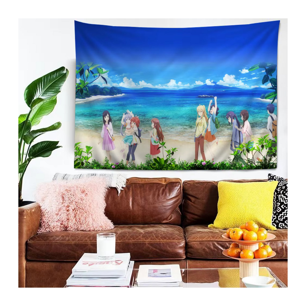 Biyori Party Vinyl Wandtuch als Hintergrund Kulisse für Baby Shower und Kindergeburtstag, mehrfarbig, B/H: 120 x 70 cm - Bild 4