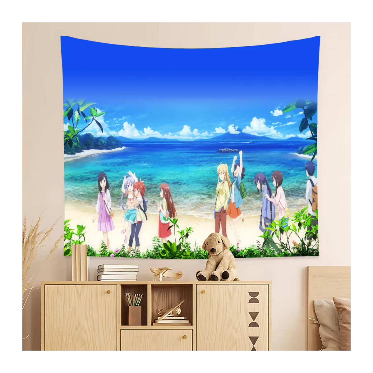 Biyori Party Vinyl Wandtuch als Hintergrund Kulisse für Baby Shower und Kindergeburtstag, mehrfarbig, B/H: 120 x 70 cm - Bild 6