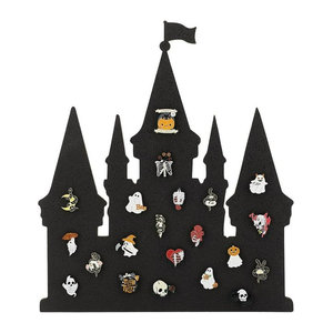 Black Castle Korktafel Pin Board in Schwarz, wandmontierte Pinnwand für Brosche und Pin Collection, rechteckig