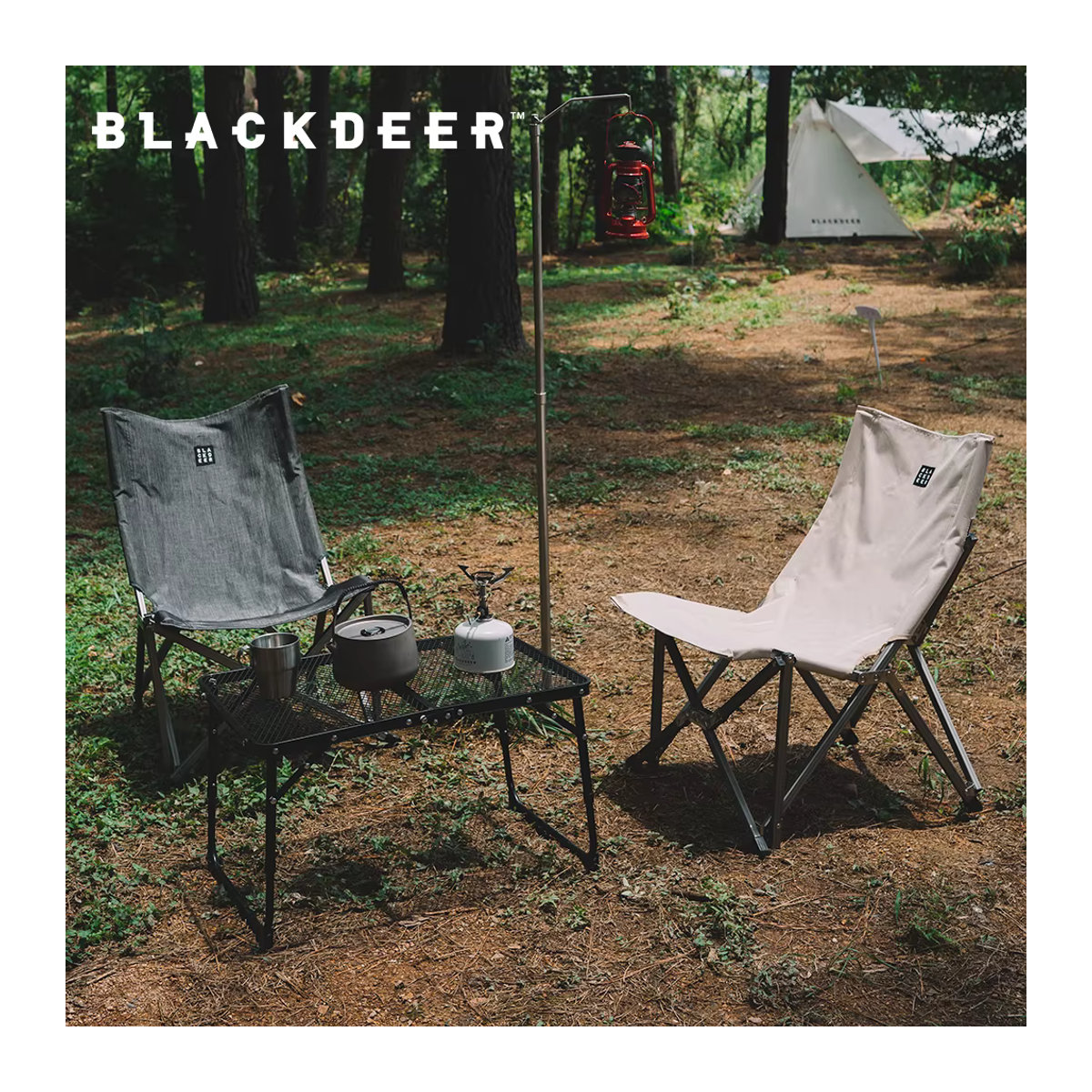 Blackdeer Klappstuhl für Camping und Angeln aus Aluminiumlegierung in Schwarz - Bild 2