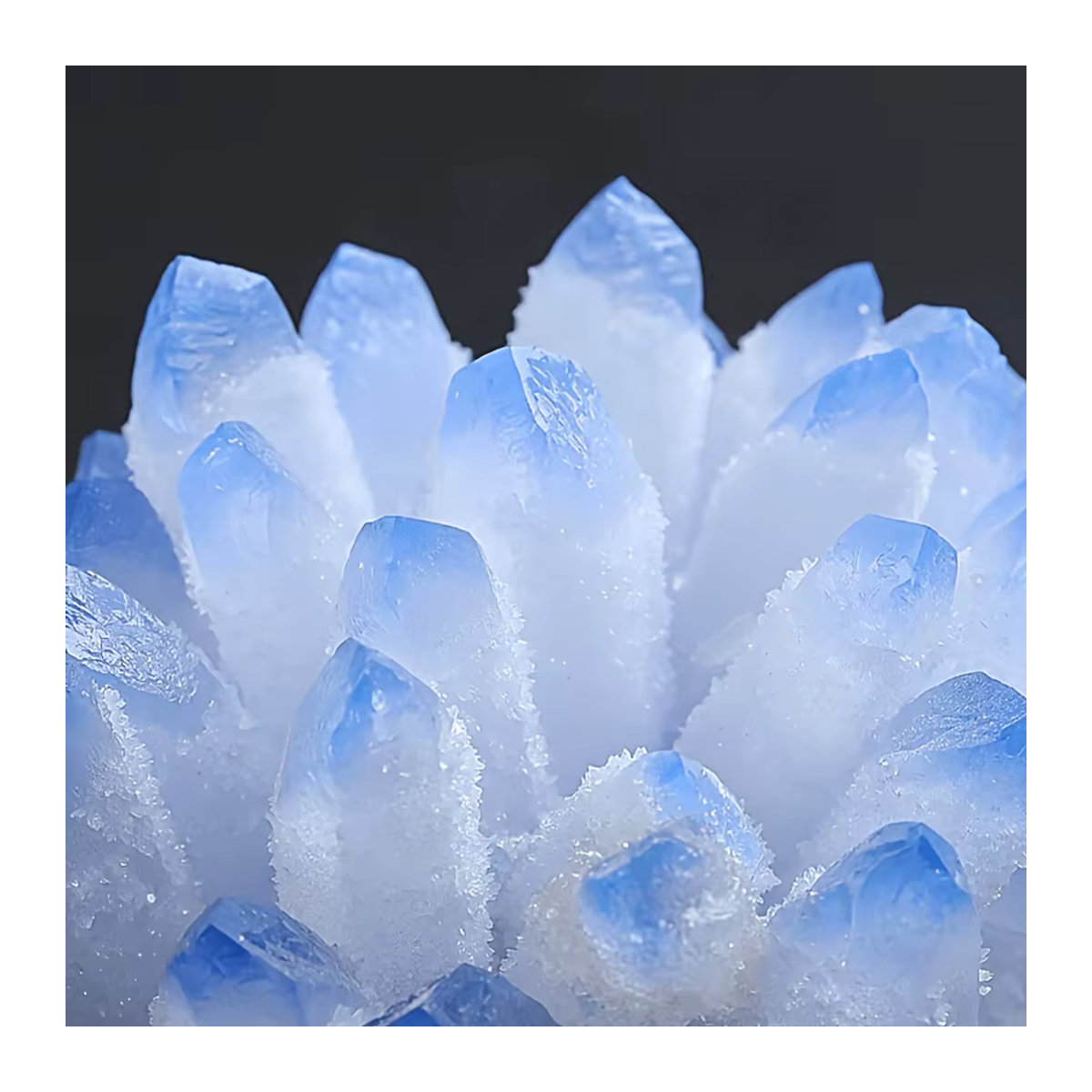 Blaue Kristallkugel aus Wasser-Kristall als dekoratives Ornament für dein Heim oder Büro - Bild 2