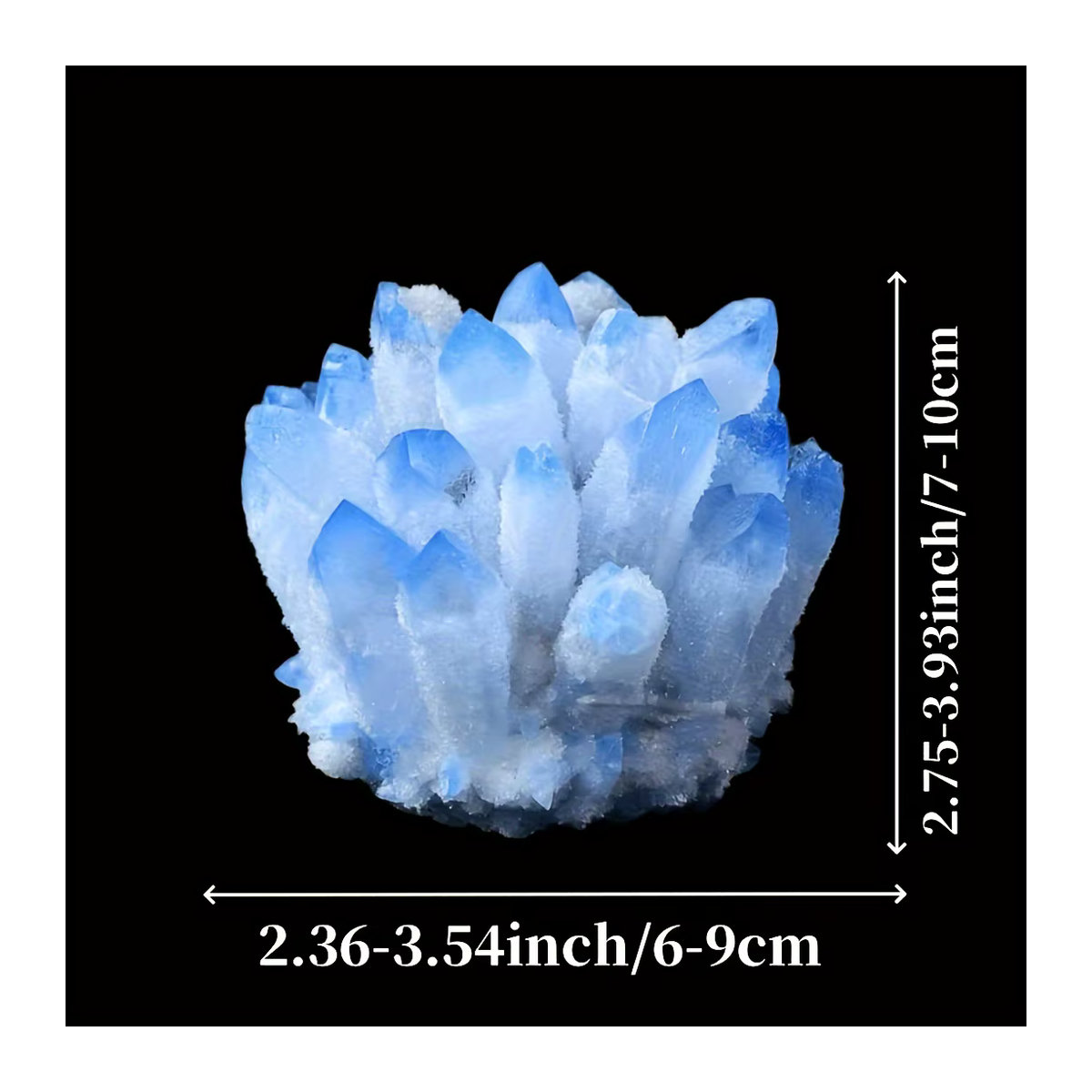 Blaue Kristallkugel aus Wasser-Kristall als dekoratives Ornament für dein Heim oder Büro - Bild 3