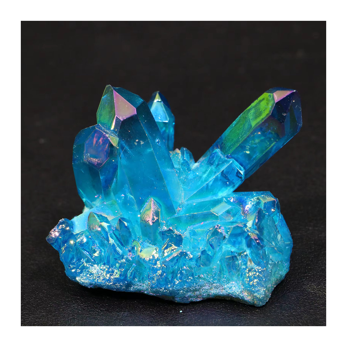 Blauer Aura-Quarz-Cluster mit Titan-Verstärkung in AAA-Qualität - Bild 2