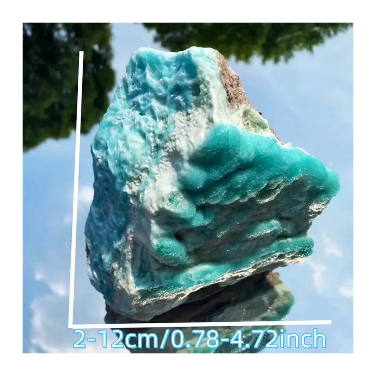 Blaues Aragonit-Rohstein Exemplar mit Smithsonit und Quarz von CrystalHola als Dekoration im böhmischen Stil - Bild 5