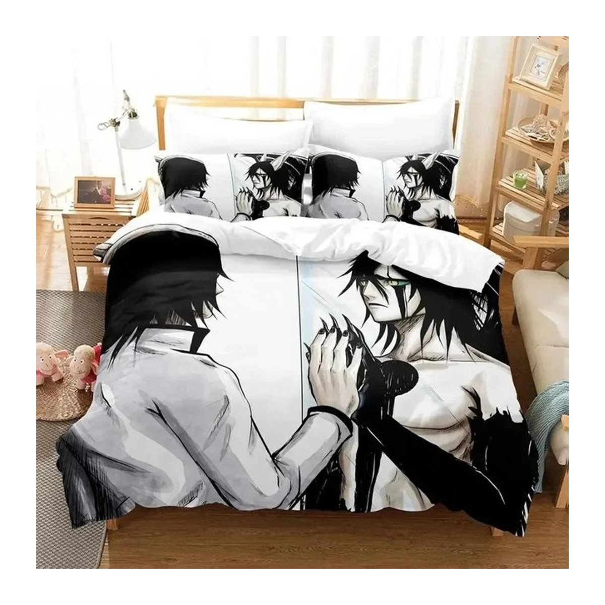 Bleach Anime Zangetsu 3D Gedrucktes Bettwäscheset mit Reißverschluss für Erwachsene und Kinder - Bild 1