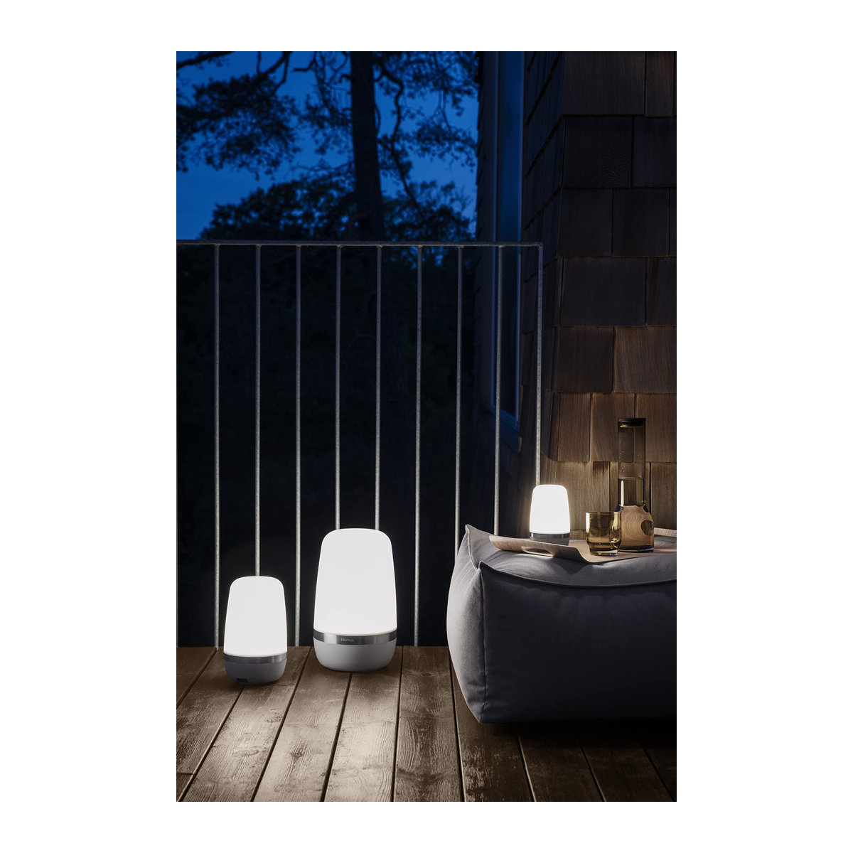 Blomus LED-Nachttischlampe SPIRIT M Warmgrau mit integriertem warmweißem Licht und USB-Wiederaufladung - Bild 2