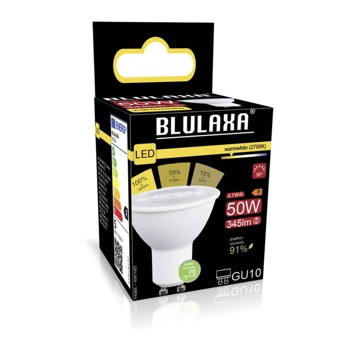 Blulaxa LED-SMD-Reflektorlampe GU10 Warmweiß 4,7W 345lm - Bild 2