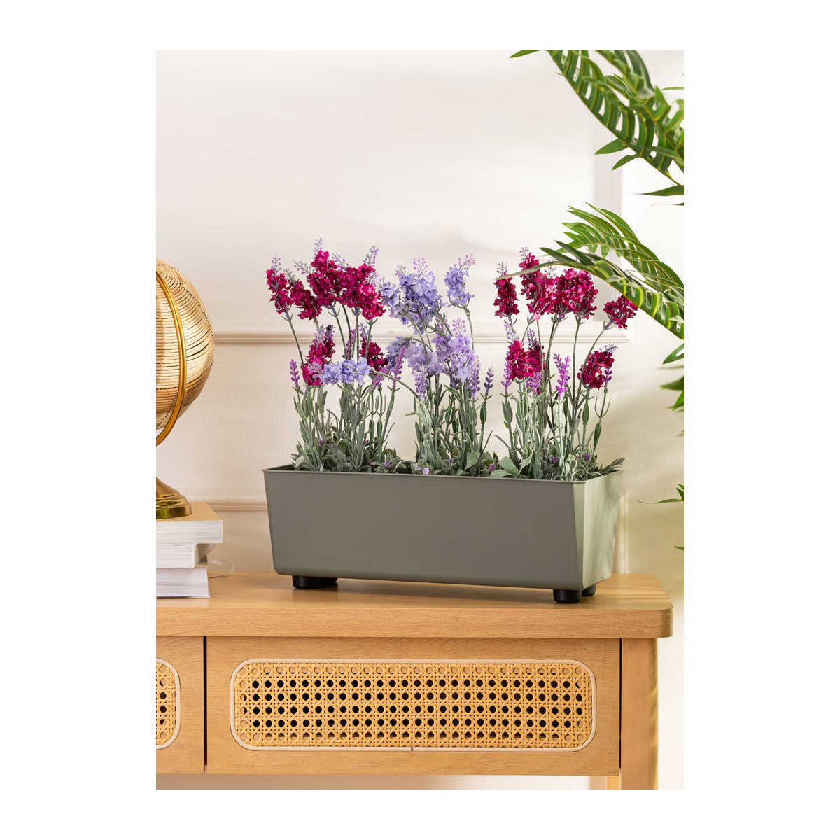 Blumenkasten Salvia in Grau-Grün aus Kunststoff - Bild 3