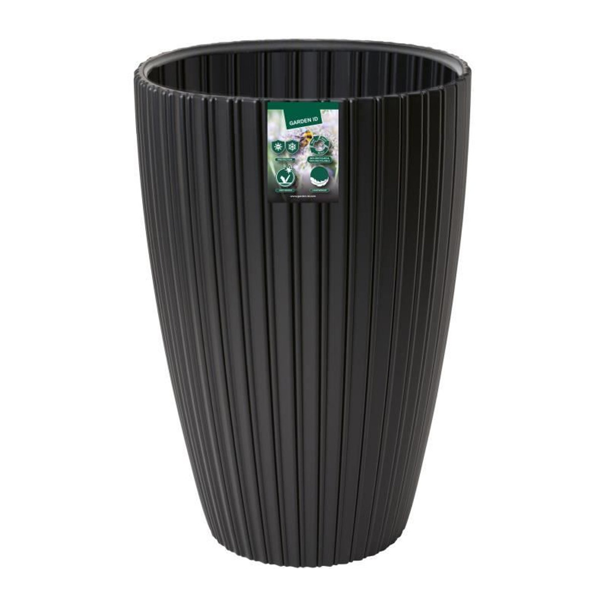 Blumentopf GARDEN ID in Schwarz für Garten, Balkon oder Innenräume, B: 40 cm, H: 58 cm - Bild 2