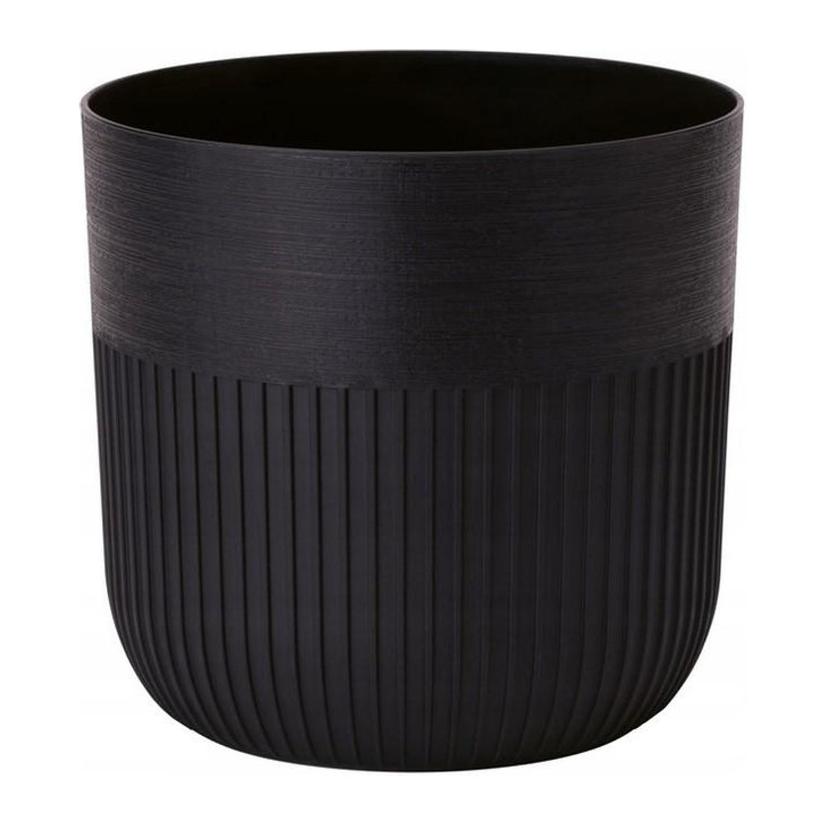 Blumentopf Luca Petit Schwarz aus Kunststoff, Durchmesser: 15,8 cm, Höhe: 15,0 cm - Bild 1