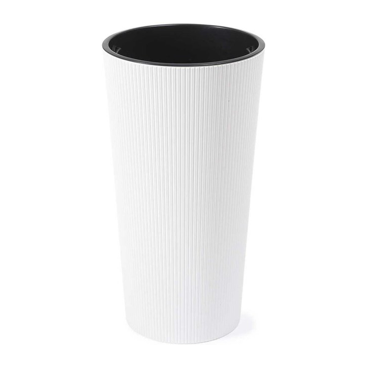 Blumentopf Urbanika Eco Weiß geriffelt Höhe: 57 cm - Bild 1
